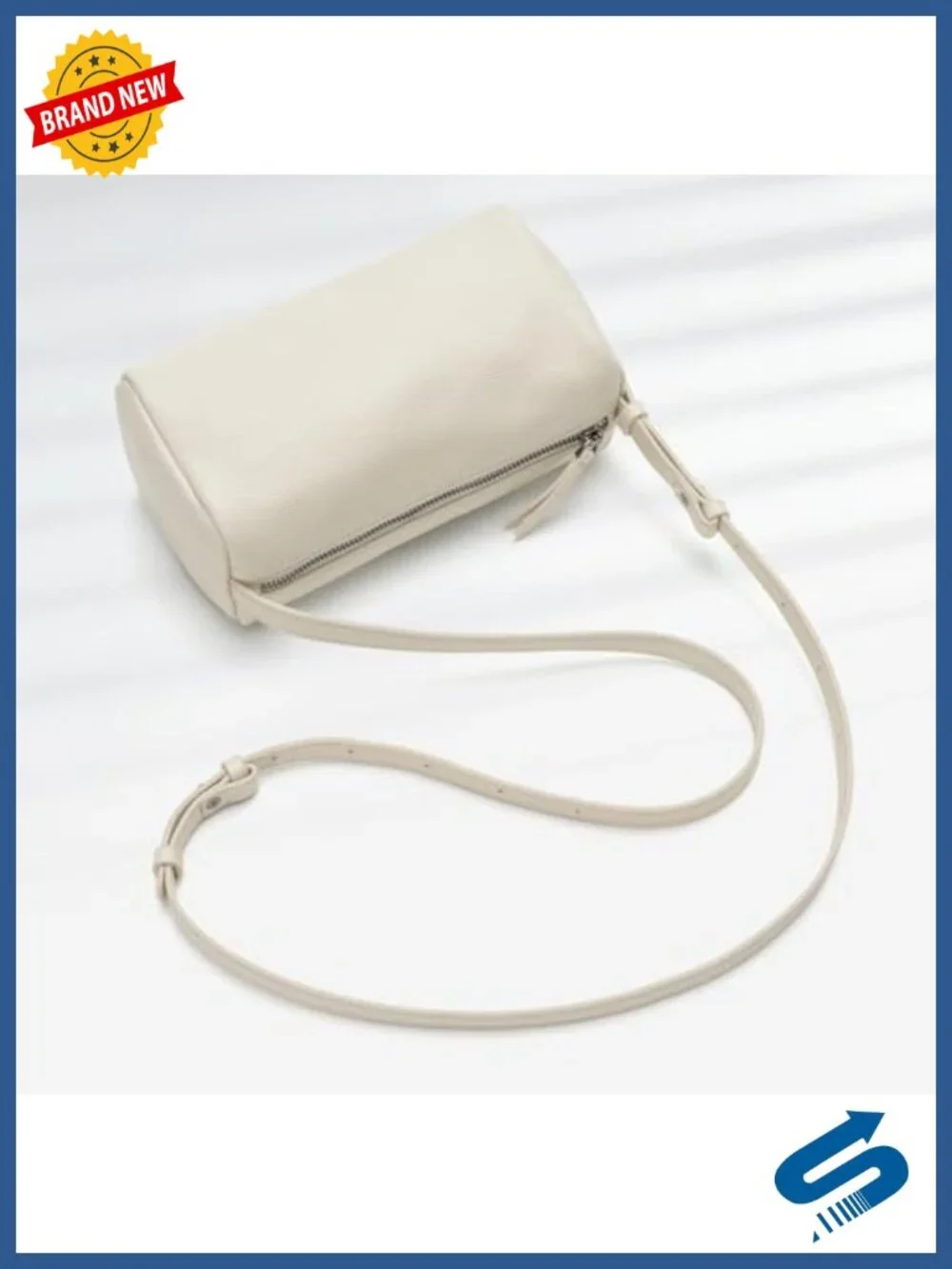 Full Grain Cowhide Leather Crossbody Hobo Bag with Adjustable Strap